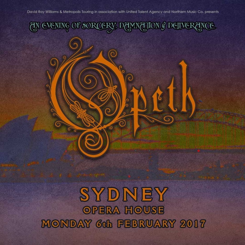 OPETH @ SYDNEY OPERA HOUSE - A SELL OUT