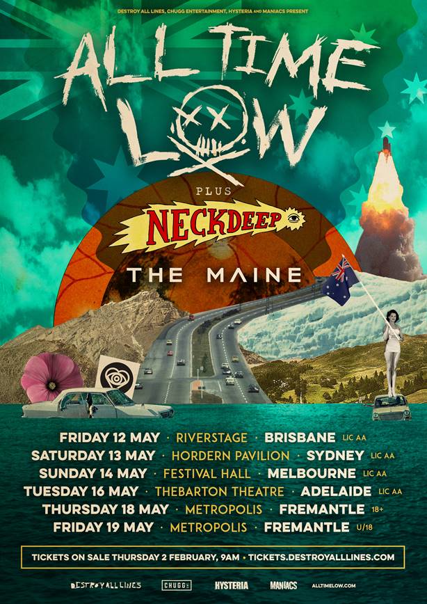 all time low tour support