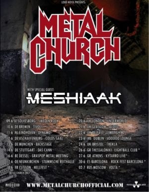 Meshiaak & Metal Church Tour Poster