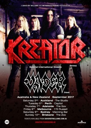 Kreator & Vader Australian Tour
