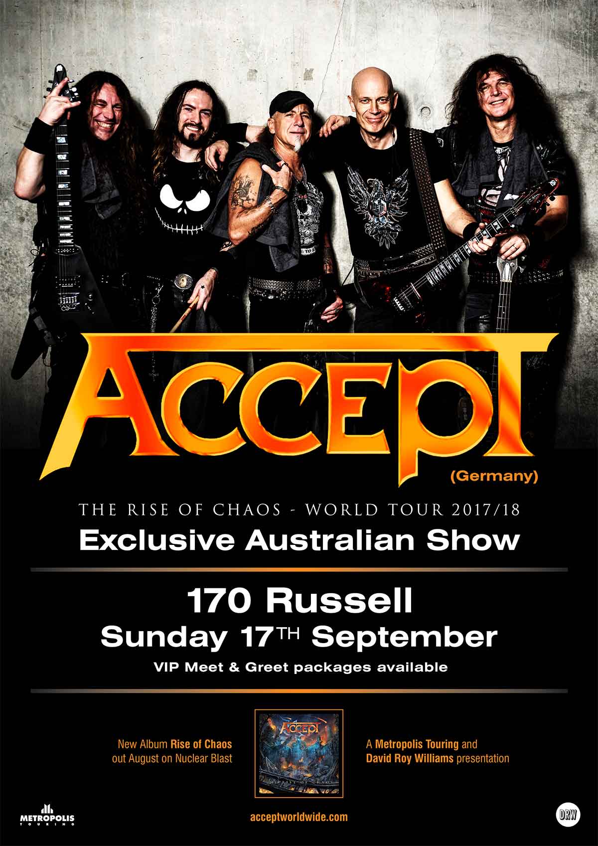 Accept Australian Tour JUNE 2017