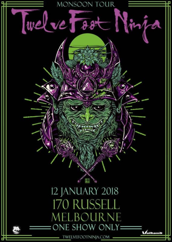 Twelve Foot Ninja "Moonshine" Australian Tour poster
