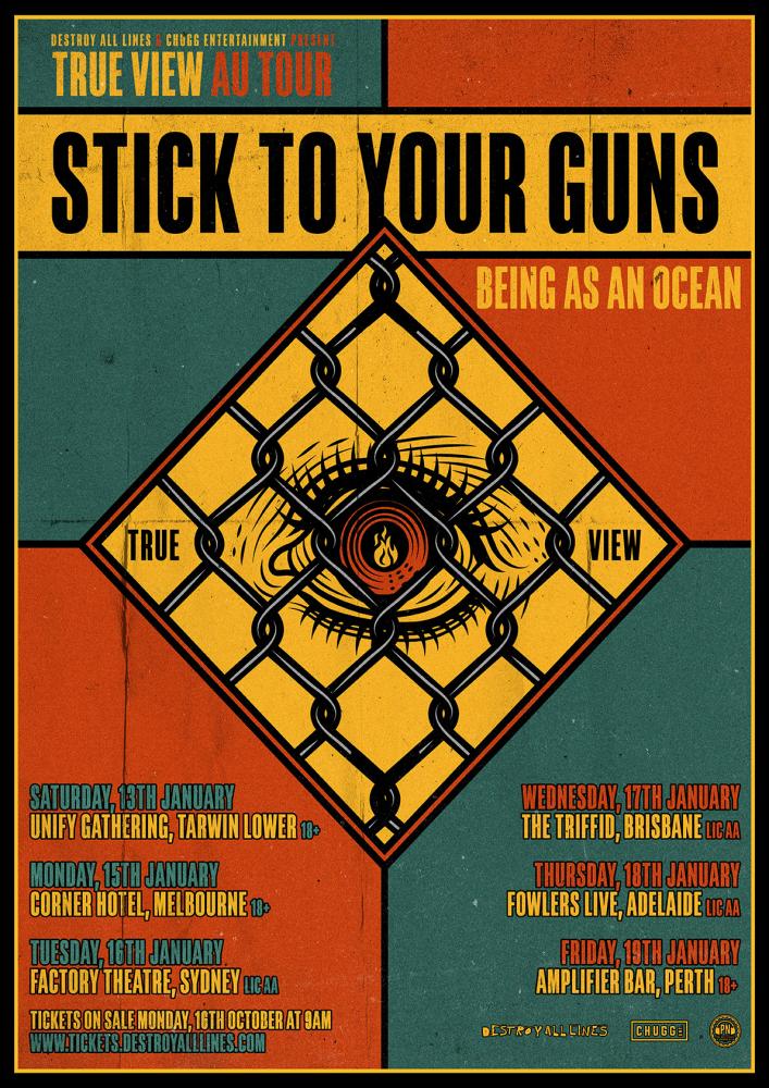 Stick To Your Guns - True View Australian Tour poster