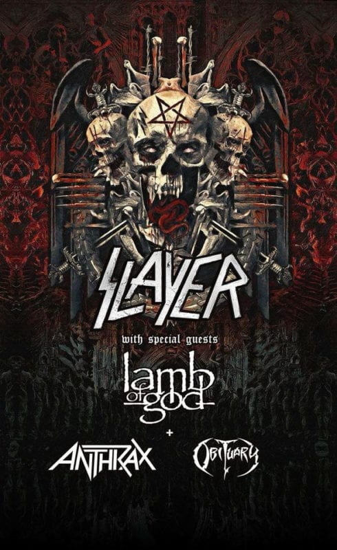 Obituary-Slayer-Support Anthrax, Lamb Of God