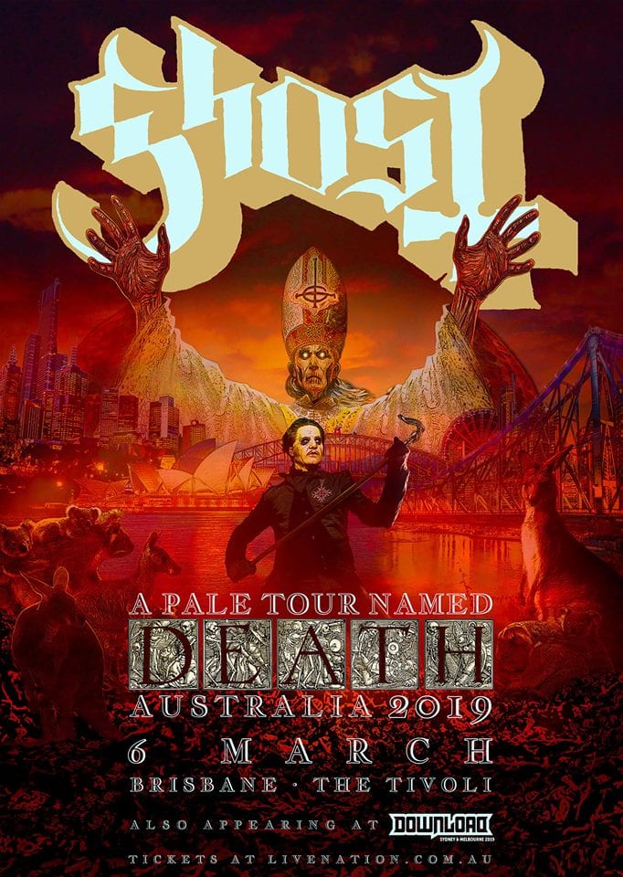ghost the band tour australia