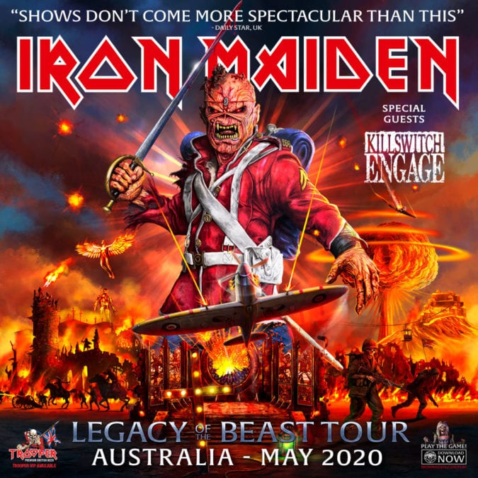 IRON MAIDEN + KILLSWITCH ENGAGE Australian & New Zealand Tour Dates, May 2020