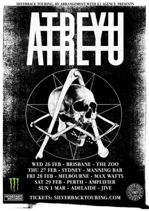 ATREYU Announce Australian Tour Supports