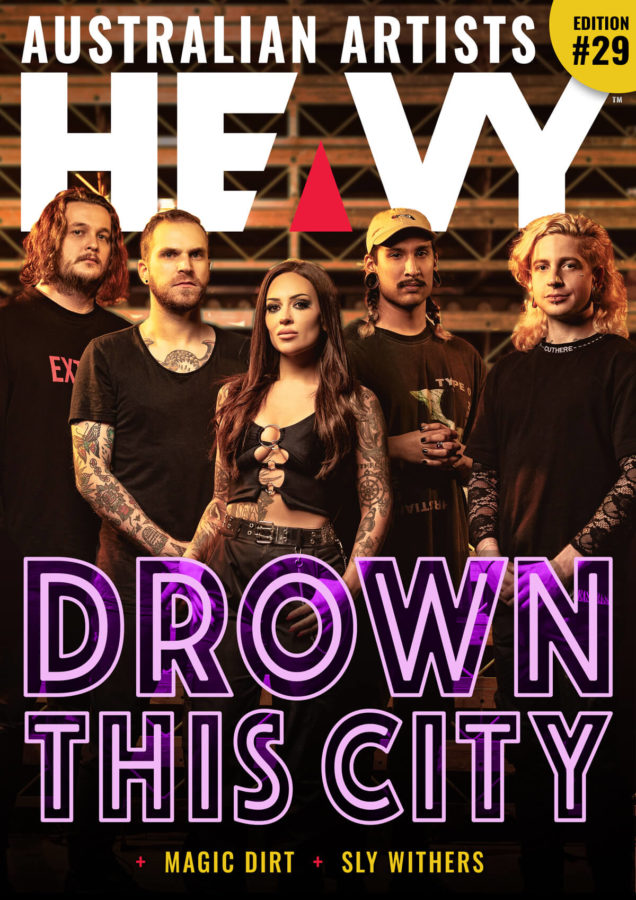 Australian HEAVY Magazine Cover with Drown This City