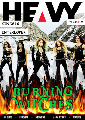 HEAVY Magazine cover with Burning Witches