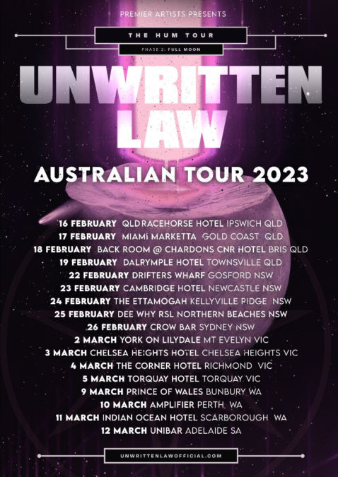 unwritten law australian tour