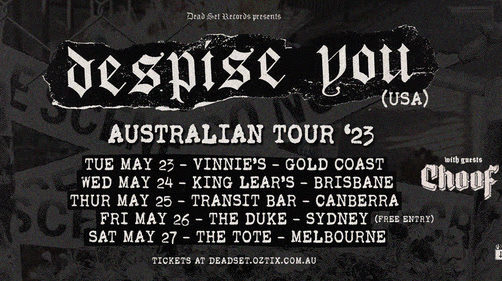 DESPISE YOU Announce First Ever Australian Tour This May