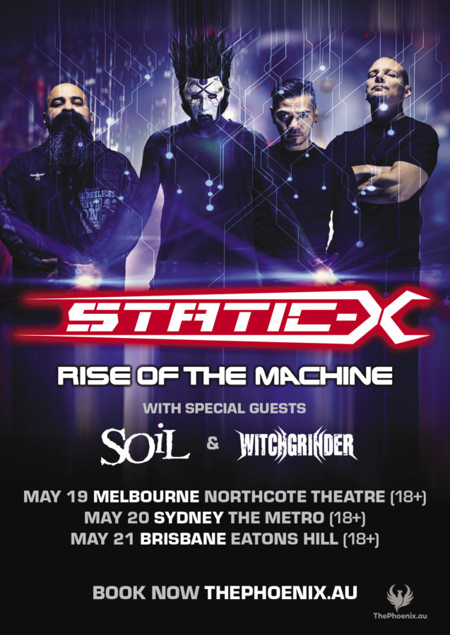 WITCHGRINDER Announced As National Support For STATIC X Tour HEAVY