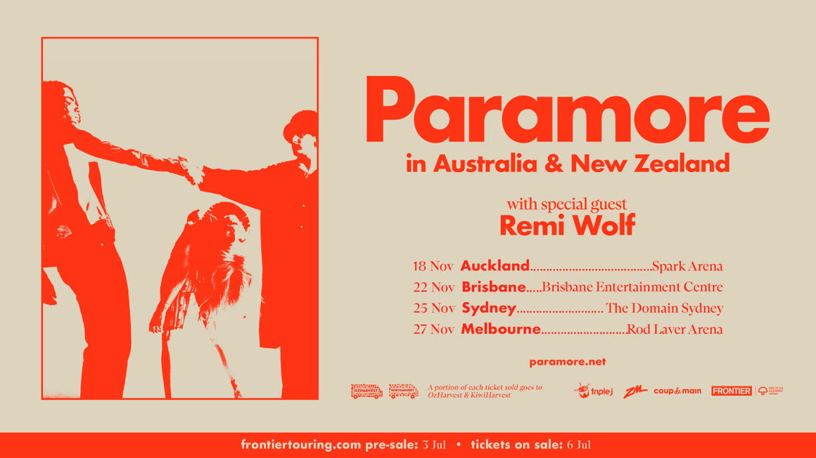 PARAMORE Announce Australian Tour