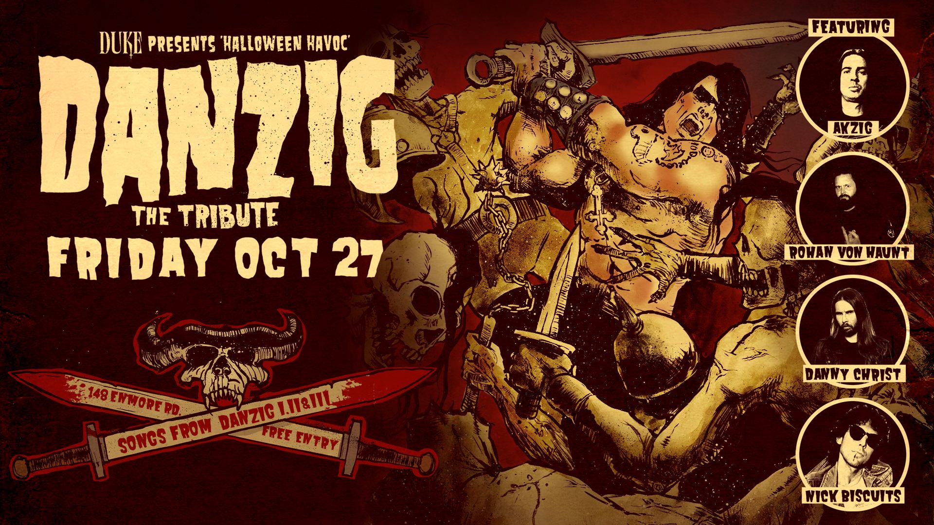 The DUKE Presents DANZIG THE TRIBUTE This Halloween HEAVY Magazine