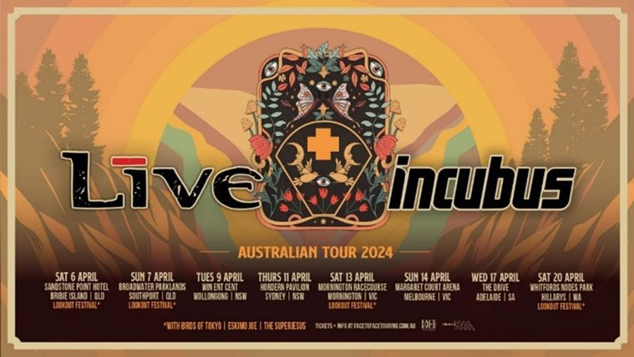 +LIVE+ And INCUBUS Co-Headlining Massive Australian Shows In 2024