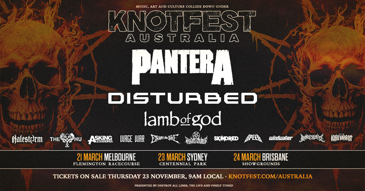 KNOTFEST 2023 Lineup Revealed Headlined By PANTERA & DISTURBED